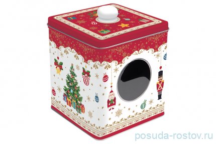 Банка для печенья 13 х 13 х 14,5 см &quot;Новогодние украшения&quot; / 300448