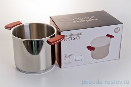 Кастрюля 20 см в диаметре, с силиконовыми ручками &quot;Sambonet&quot; / 048104