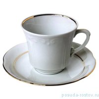 Набор чайных пар 250 мл 6 шт &quot;Камелия /Отводка золото&quot; / 252647