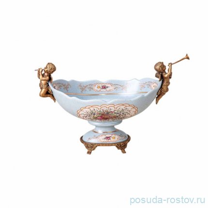 Конфетница 31 x 14 x 19 см н/н Ладья голубая &quot;Ангелочки&quot; / 342667