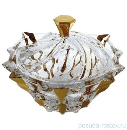 Конфетница 21 см с крышкой &quot;Самба /Золотая рабсодия&quot; / 139347