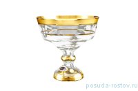 Конфетница 16 см н/н &quot;Матовая полоса /золото&quot; SC  / 135941