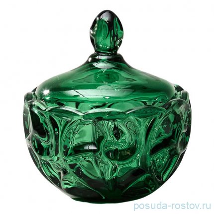 Конфетница 12 х 12 см с крышкой &quot;Elegia emerald&quot; / 368675