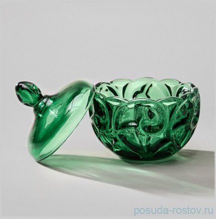 Конфетница 12 х 12 см с крышкой &quot;Elegia emerald&quot; / 368675