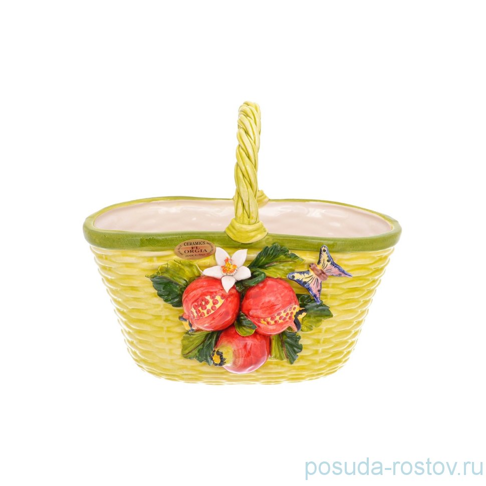 Корзина 31 х 31 см овальная "Гранаты" / 246687