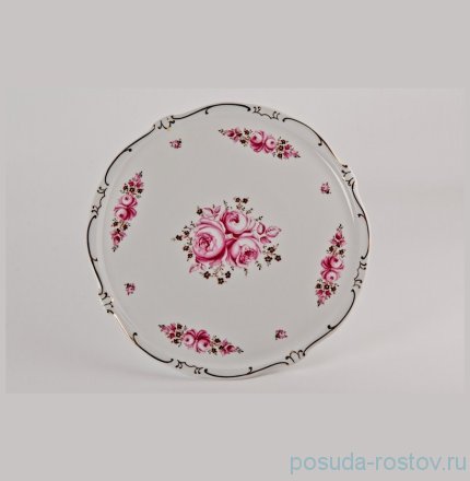 Тортница 33 см н/н &quot;Роза /Золото&quot; / 015881