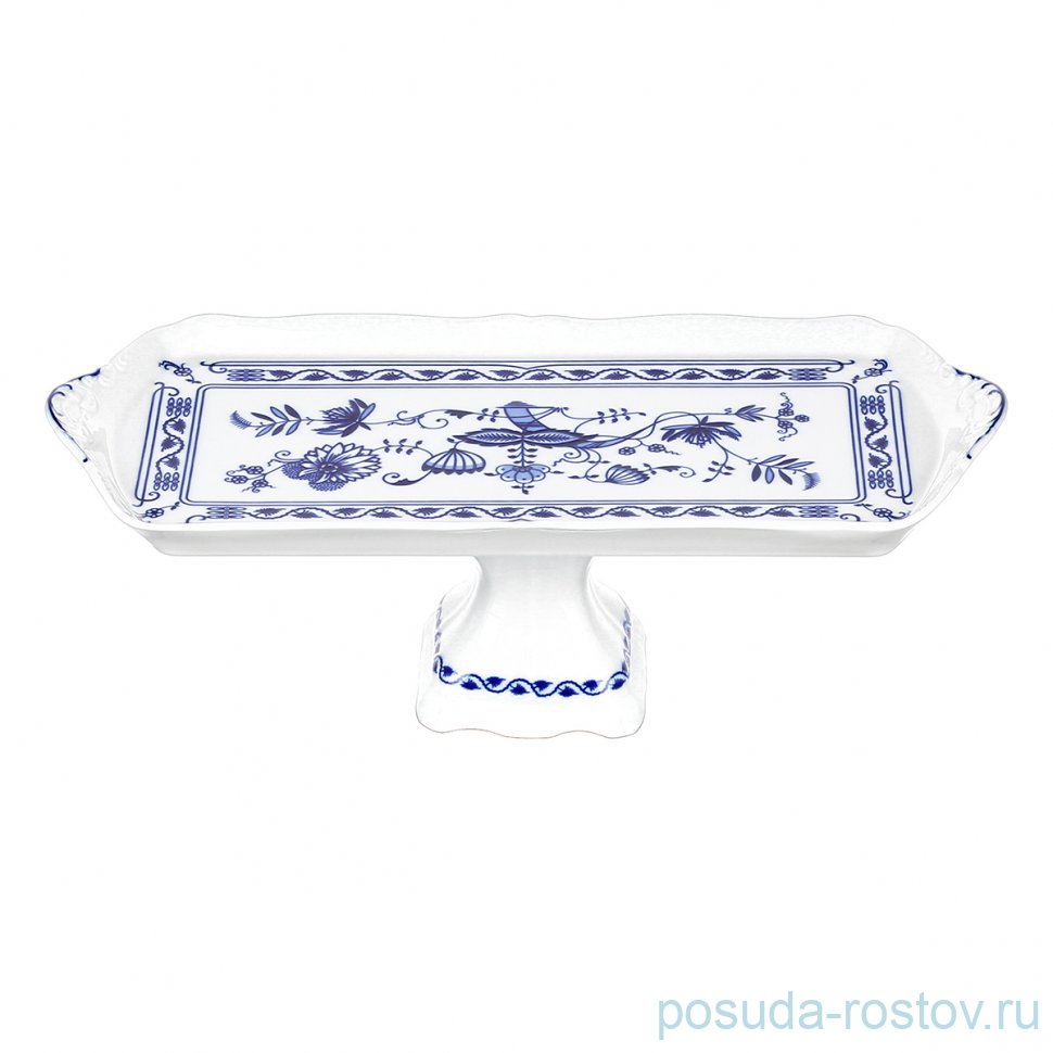 Поднос 38 см прямоугольный н/н "Мэри Энн /Гжель" / 374241