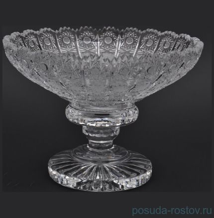 Ваза для конфет 20,5 см н/н &quot;Glasspo /Хрусталь резной&quot; / 011743