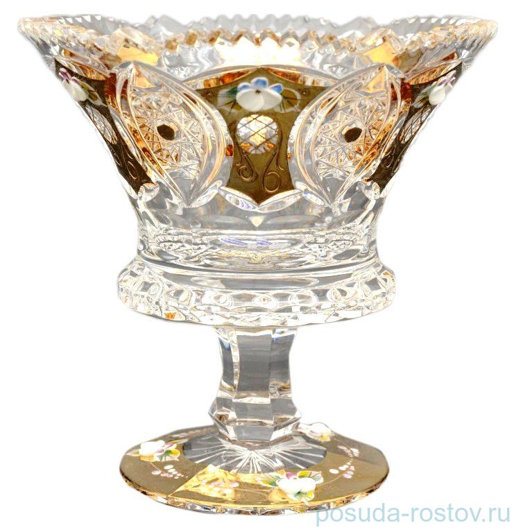 Вазочка 16 cм н/н "Хрусталь с золотом" / 013674