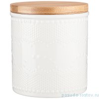 Банка для сыпучих продуктов 11 см с деревянной крышкой &quot;Прованс /Ажур&quot; / 236662
