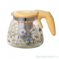 Заварочный чайник 900 мл с фильтром &quot;Васильки&quot;. / 345991