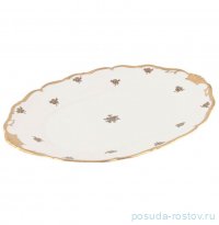 Блюдо 36 см овальное &quot;Корона /Золотая роза&quot; / 275679