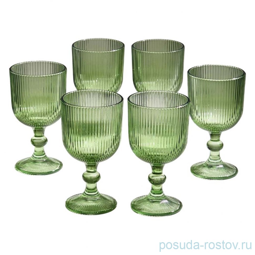 Набор бокалов simplicity green 6 шт 370 мл / 16 см / 367057