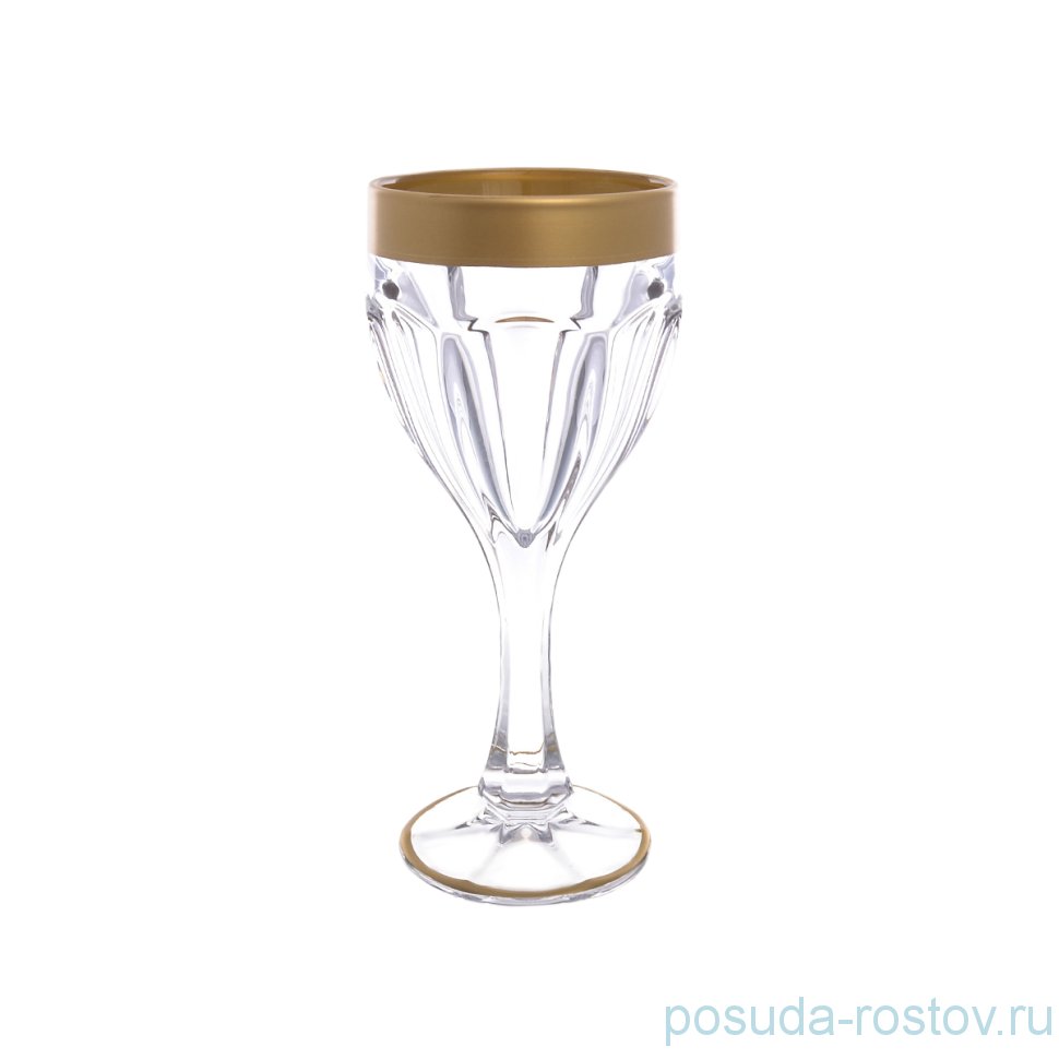 Бокалы для белого вина 190 мл 6 шт "Сафари /Широкое матовое золото" AS Crystal / 201619