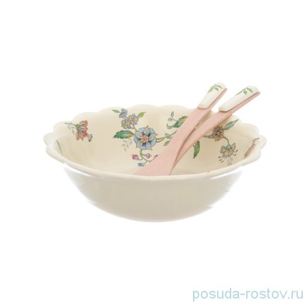 Салатник 25,5 см с ложками &quot;Artigianato ceramico /Прованс&quot; / 253231