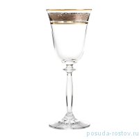Бокалы для белого вина 185 мл 6 шт &quot;Анжела /Цветочный узор на платине&quot; / 055074