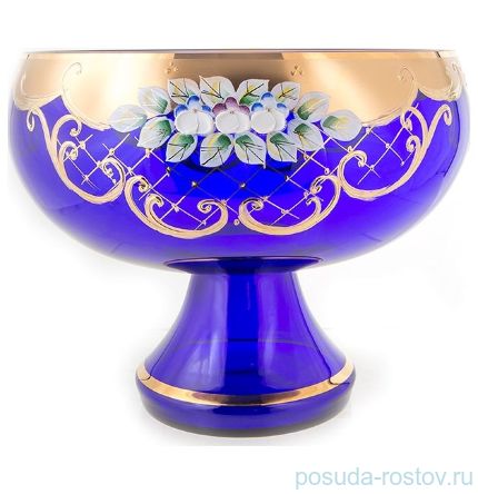 Ваза для фруктов 28 см н/н  &quot;Лепка синяя 5849&quot; / 100079