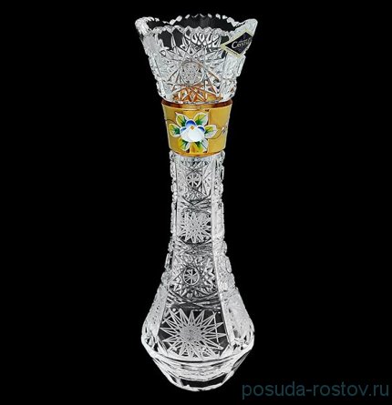 Ваза для цветов 15,5 см &quot;Хрусталь с золотом&quot; / 098987