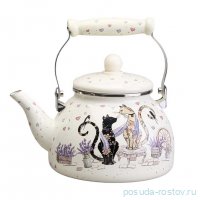 Чайник 2,6 л эмалированный &quot;Lavander cats&quot; / 367860