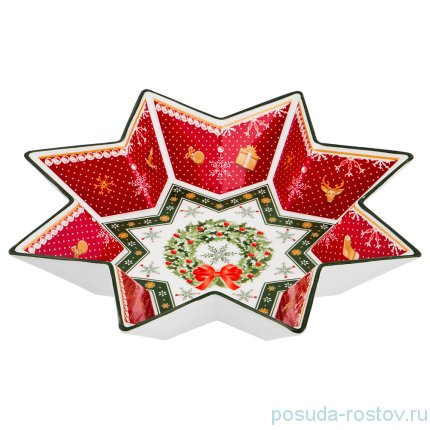 Салатник 32 х 6 см Звезда &quot;Christmas Collection /Венок&quot; / 192432