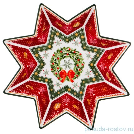 Салатник 32 х 6 см Звезда &quot;Christmas Collection /Венок&quot; / 192432