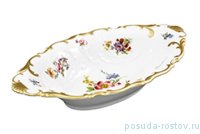 Блюдо 31 см овальное ажурное &quot;Корона /Мейсенский цветок&quot; / 151740