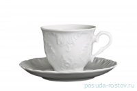 Кофейная пара 100 мл 1 шт &quot;Рококо /Без декора&quot; (блюдце 12,5 см) / 111569