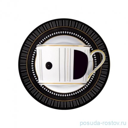 Набор чайных пар 250 мл 6 шт &quot;Дженни /Art Deco золото&quot; / 163413
