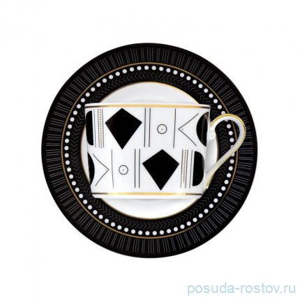 Набор чайных пар 250 мл 6 шт &quot;Дженни /Art Deco золото&quot; / 163413