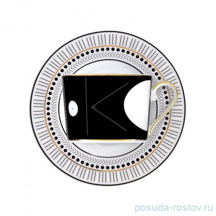 Набор чайных пар 250 мл 6 шт &quot;Дженни /Art Deco золото&quot; / 163413