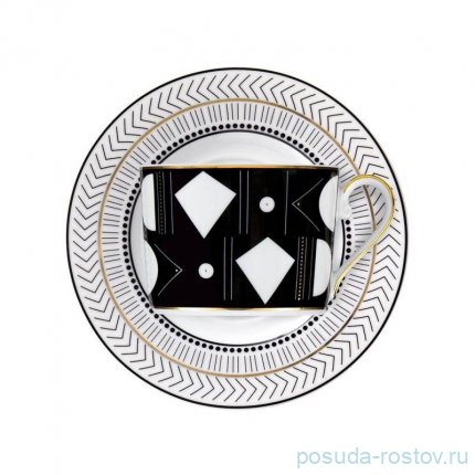Набор чайных пар 250 мл 6 шт &quot;Дженни /Art Deco золото&quot; / 163413