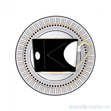 Набор чайных пар 250 мл 6 шт &quot;Дженни /Art Deco золото&quot; / 163413