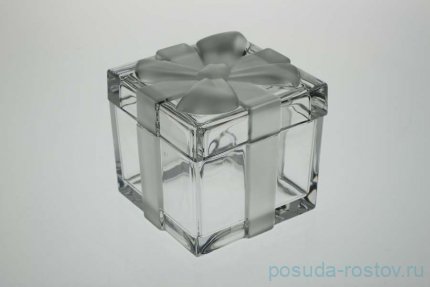 Шкатулка 11,5 см с матовым бантом / 104628