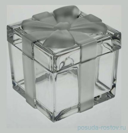 Шкатулка 11,5 см с матовым бантом / 104628