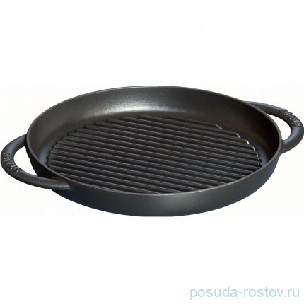 Сковорода-гриль 22 см круглая чёрная &quot;STAUB&quot; / 294167