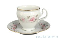 Кофейная пара 90 мл 1 шт высокая н/н &quot;Бернадотт /Серая роза /золото&quot; / 244103