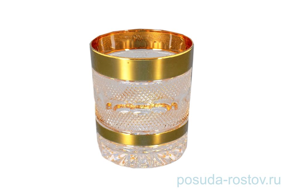 Стаканы для виски 320 мл 6 шт "Max Crystal /Хрусталь с золотом" / 125740