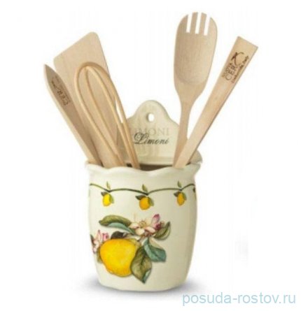 Подставка для кухонных принадлежностей 14,5 см подвесная &quot;Artigianato ceramico /Лимоны&quot; / 156774
