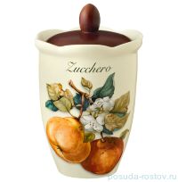 Банка для сыпучих продуктов 19 см с деревянной крышкой Сахар &quot;Artigianato ceramico /Груша&quot; / 149393