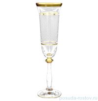 Бокалы для шампанского 190 мл 6 шт &quot;Анжела /С золотом /Каро&quot; R-G / 079329