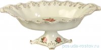 Фруктовница 41 х 26 х 17 см н/н овальная перф. &quot;Корейская роза&quot; / 186430