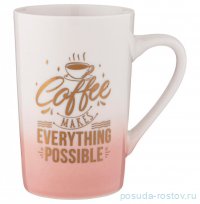 Кружка 385 мл &quot;Coffemania /Coffee makes Everything Possible&quot; / 301244