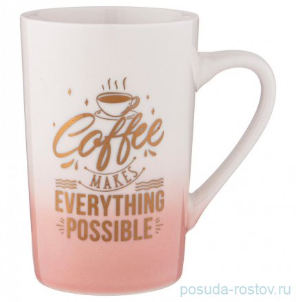 Кружка 385 мл &quot;Coffemania /Coffee makes Everything Possible&quot; / 301244