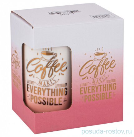 Кружка 385 мл &quot;Coffemania /Coffee makes Everything Possible&quot; / 301244