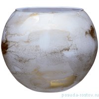 Ваза для цветов 20 см &quot;Sfera golden marble /белая&quot; / 235878