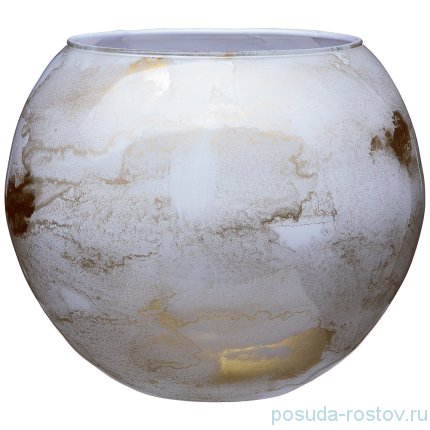 Ваза для цветов 20 см &quot;Sfera golden marble /белая&quot; / 235878
