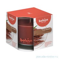 Свеча ароматическая 9,5 х 9,5 см в стекле &quot;True scents /Агаровое дерево /Bolsius&quot; (43 ч) / 278301