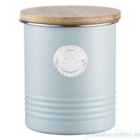 Банка 13,5 х 11 см голубая 1л Кофе &quot;Living&quot; / 166202