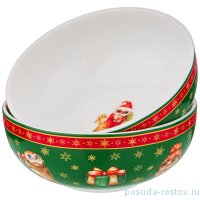 Набор розеток 10 см 2 шт зелёные &quot;Новогодняя сказка /Совы&quot; / 225166