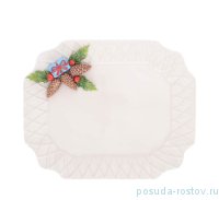 Поднос 37 х 30 см прямоугольный &quot;christmas world /pinecone&quot; / 270995